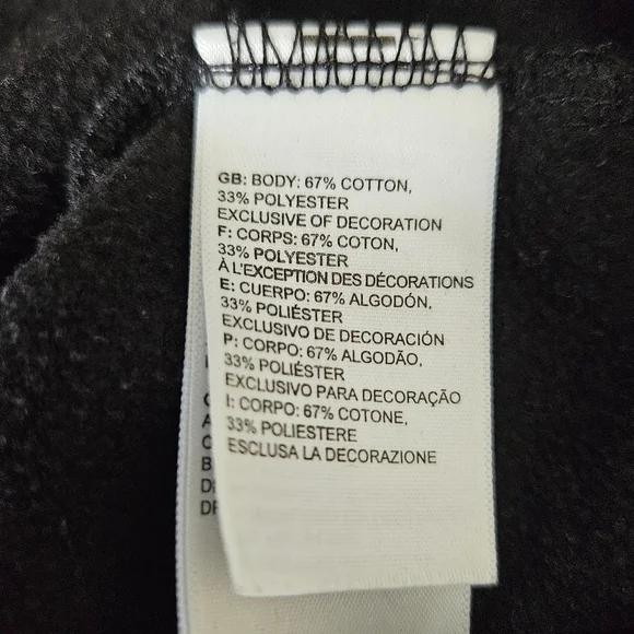 The North Face Hoodie Mens Large Black Pullover Pockets Logo Sweatshirt - Picture 9 of 9